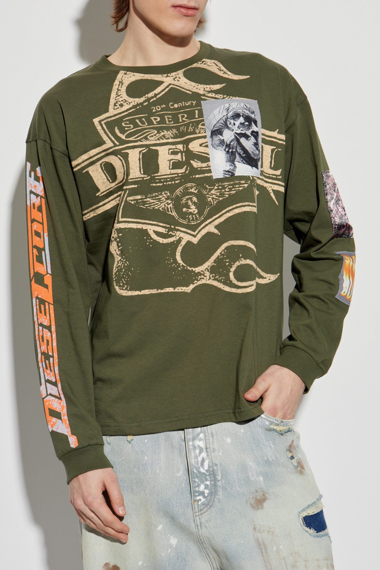 Diesel T-shirt T-BOXT-LS-SLITS-R5 | Men's Clothing | Vitkac